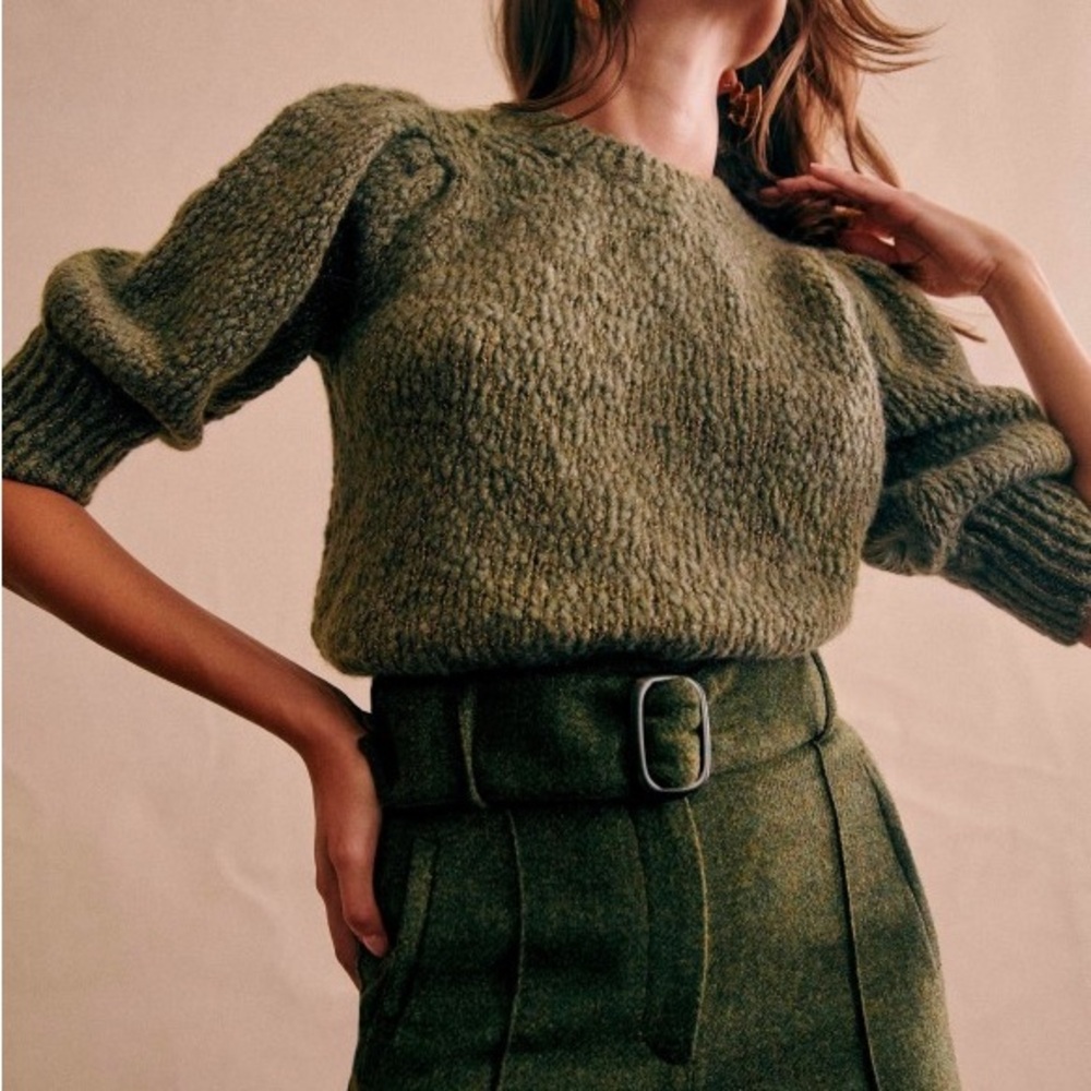 Sezane Norah Short 3/4 Sleeve Jumper Pull